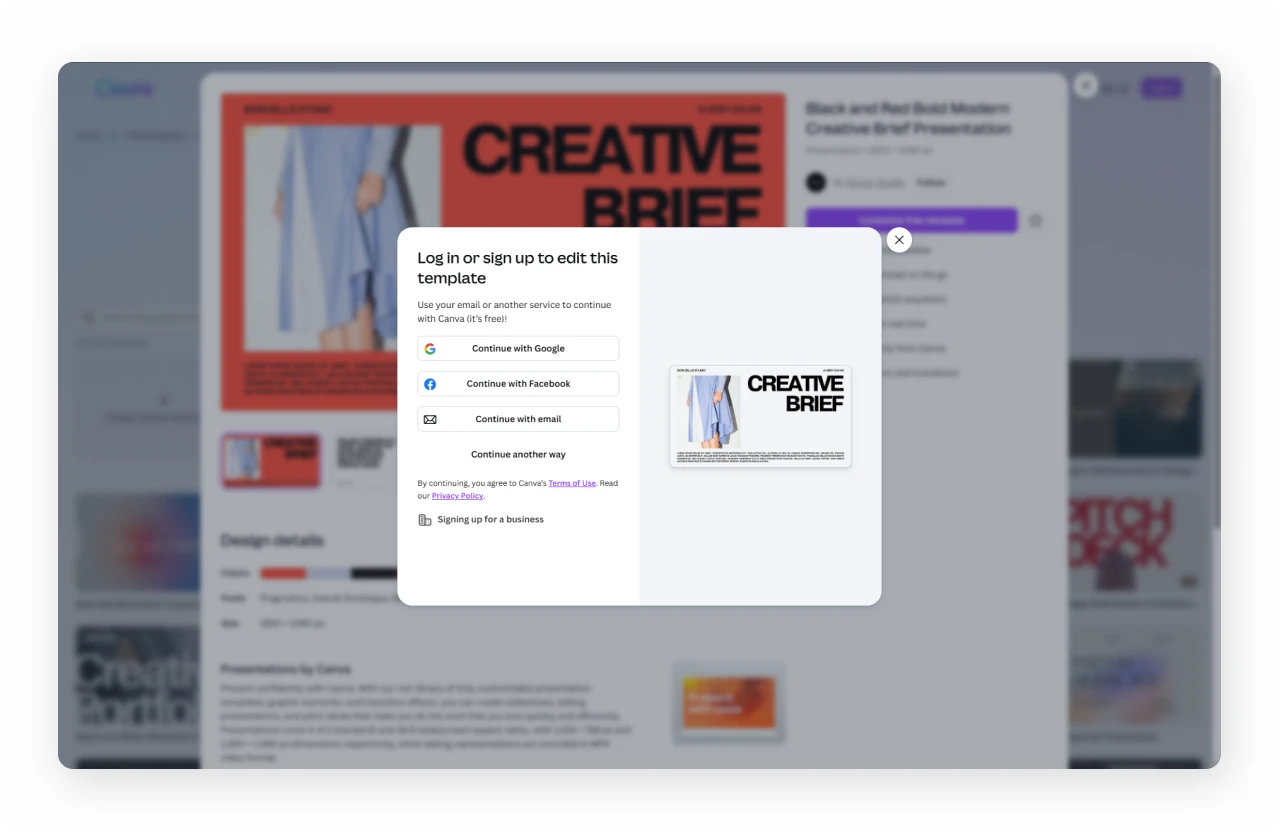 Canva template gallery — millions of user-created templates driving organic discovery