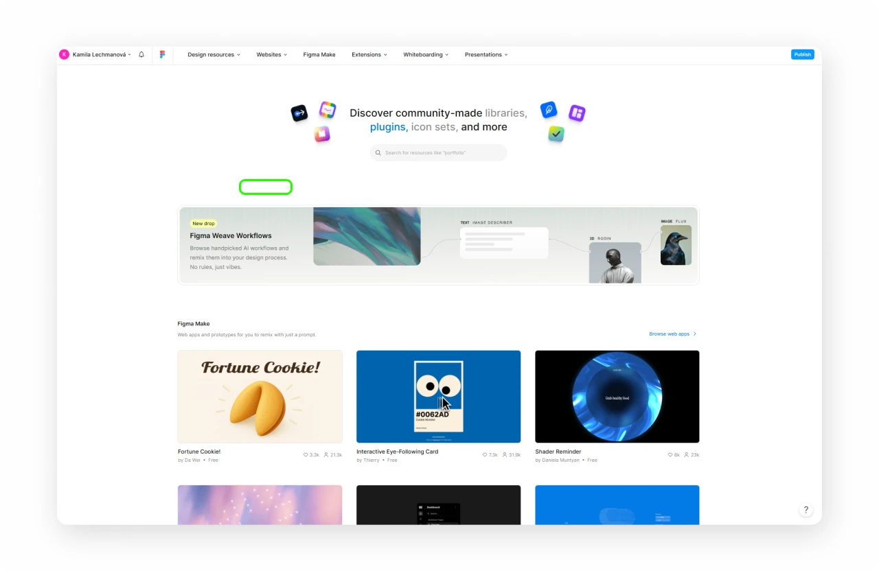 Figma Community — user-published plugins and templates indexed in search
