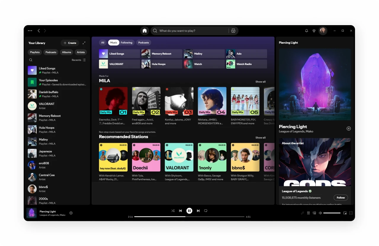 Spotify Discover Weekly — perceptible personalization that gets visibly better with two years of listening data versus two weeks