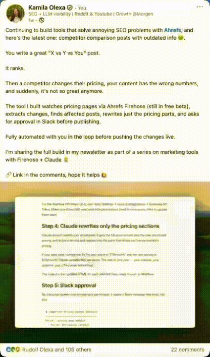 LinkedIn post going viral